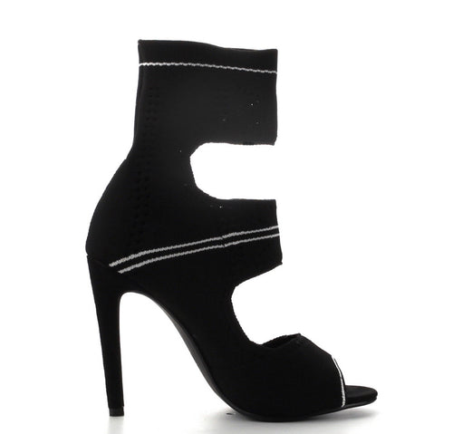 Cut out sock bootie | Black