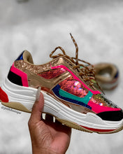 Load image into Gallery viewer, Colorblock Sequins Sneakers