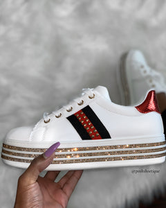 White bling sneaker