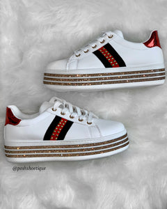 White bling sneaker